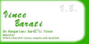 vince barati business card